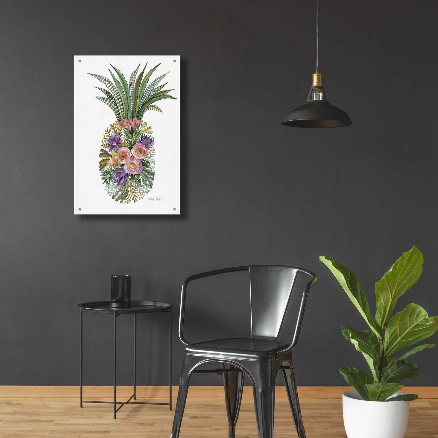 Epic Art 'Succulent Pineapple' by Cindy Jacobs, Acrylic Glass Wall Art,24x36