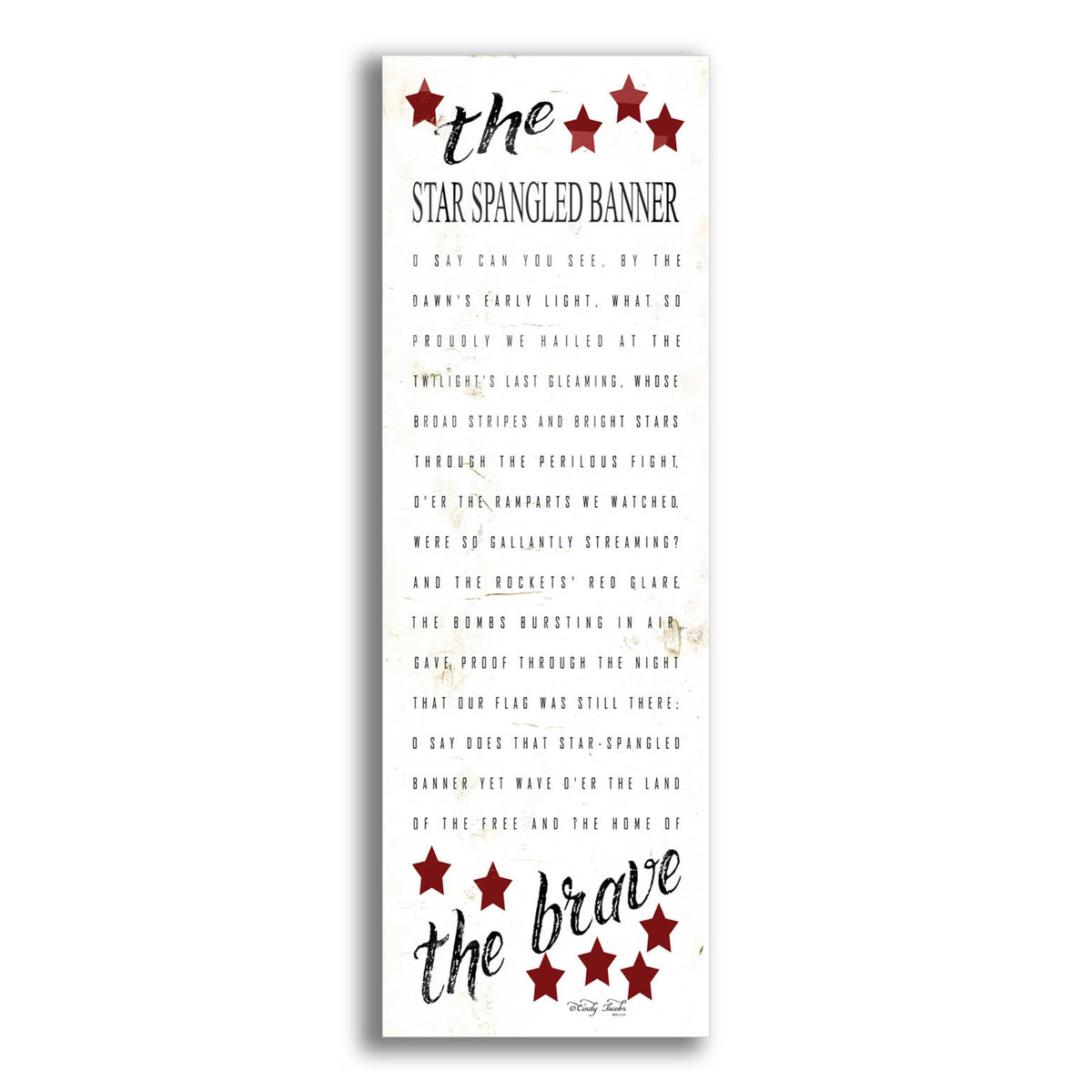 Epic Art 'The Star Spangled Banner' by Cindy Jacobs, Acrylic Glass Wall Art,3-1