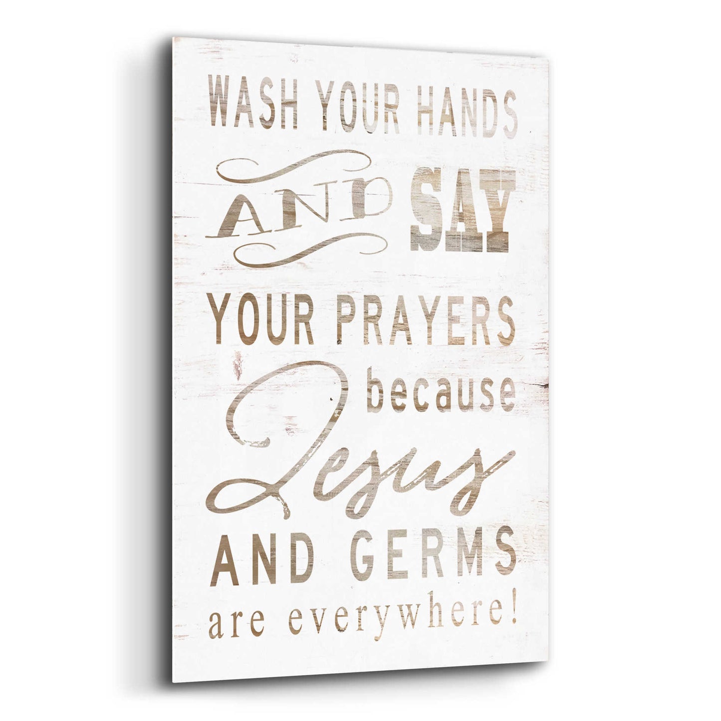 Epic Art 'Wash Your Hands' by Cindy Jacobs, Acrylic Glass Wall Art,12x16