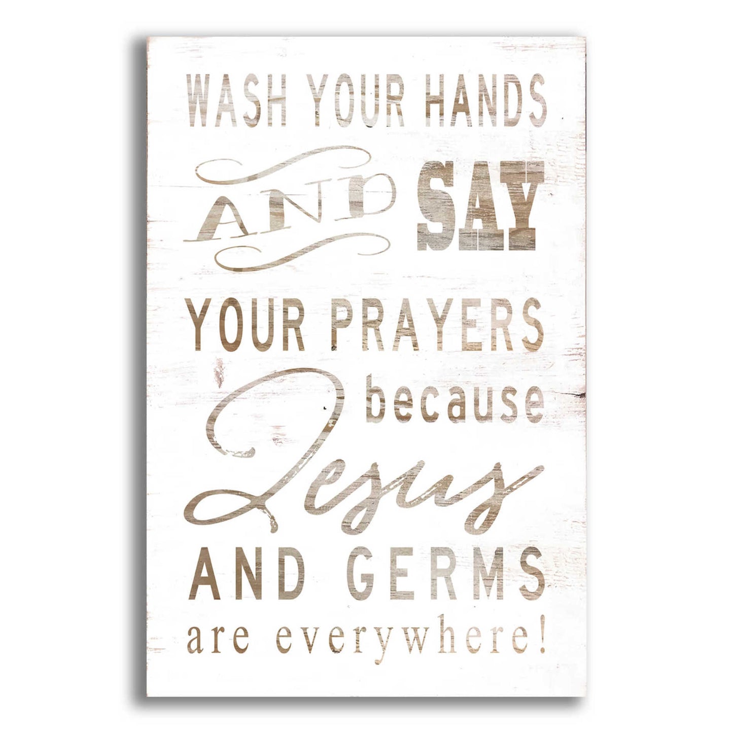 Epic Art 'Wash Your Hands' by Cindy Jacobs, Acrylic Glass Wall Art,16x24