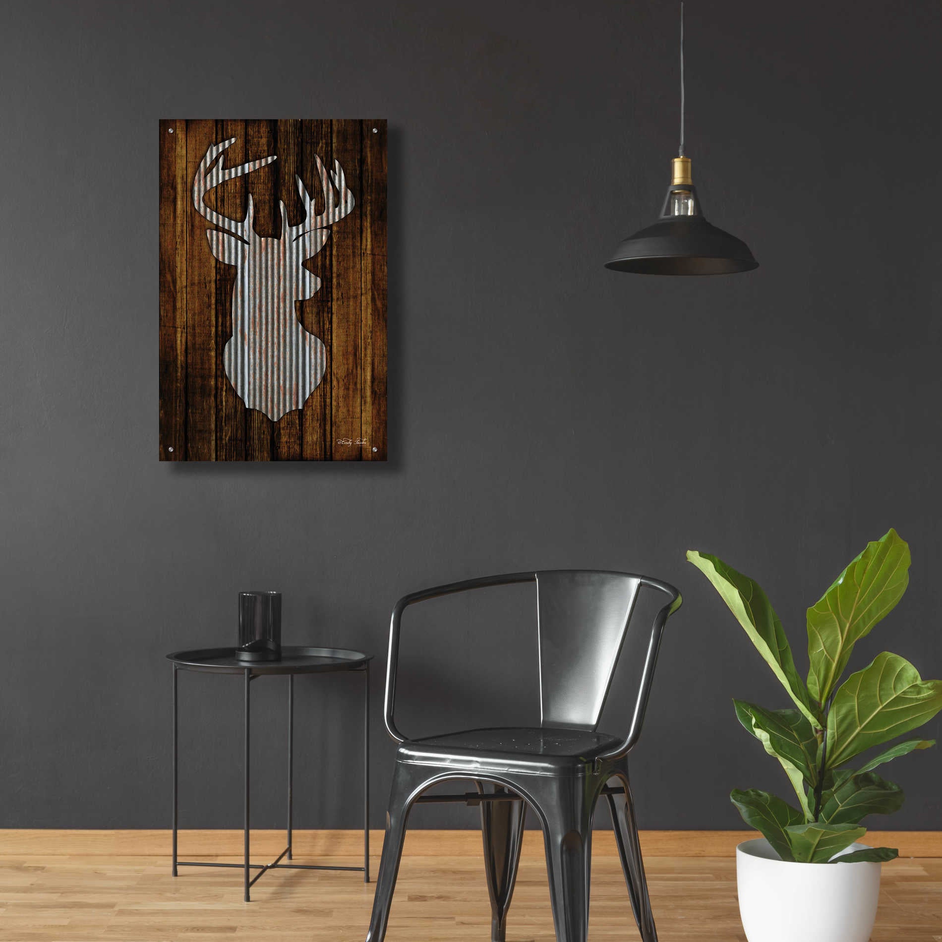Epic Art 'Deer Head I' by Cindy Jacobs, Acrylic Glass Wall Art,24x36
