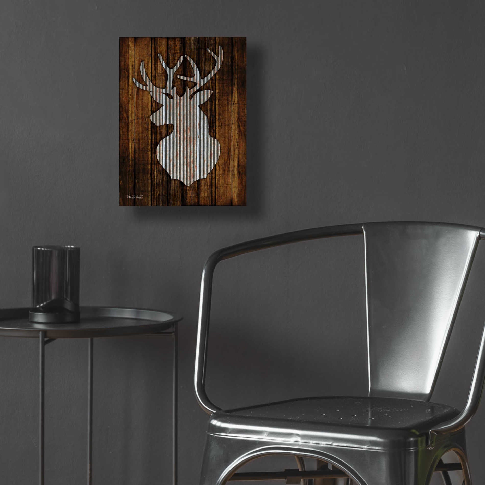 Epic Art 'Deer Head II' by Cindy Jacobs, Acrylic Glass Wall Art,12x16