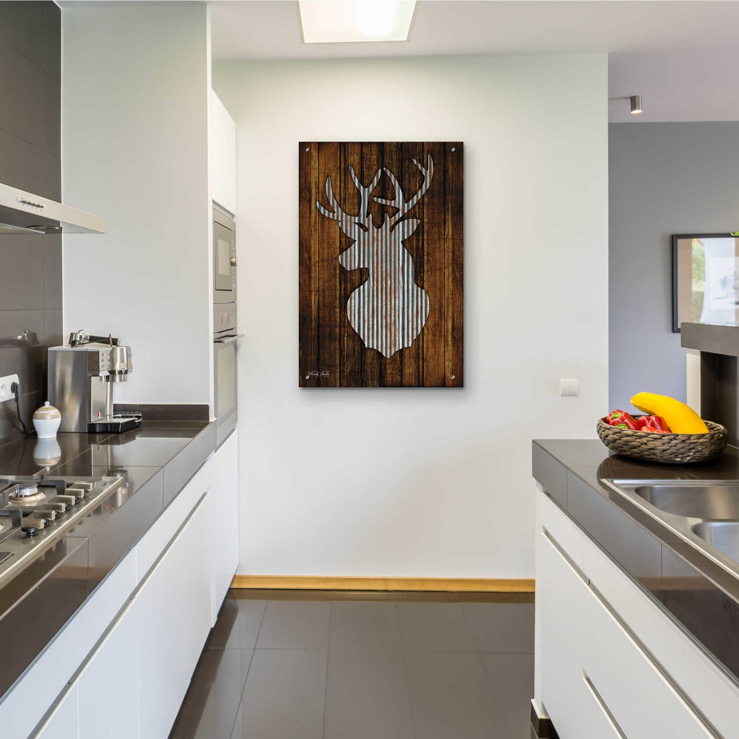 Epic Art 'Deer Head II' by Cindy Jacobs, Acrylic Glass Wall Art,24x36