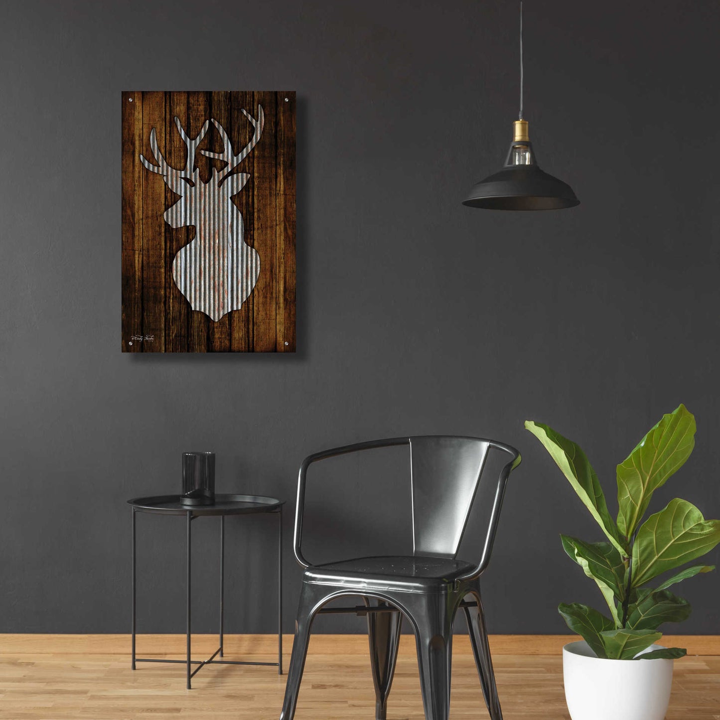 Epic Art 'Deer Head II' by Cindy Jacobs, Acrylic Glass Wall Art,24x36