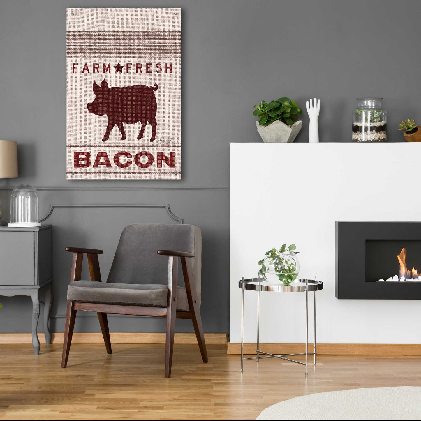 Epic Art 'Grain Sack Bacon' by Cindy Jacobs, Acrylic Glass Wall Art,24x36