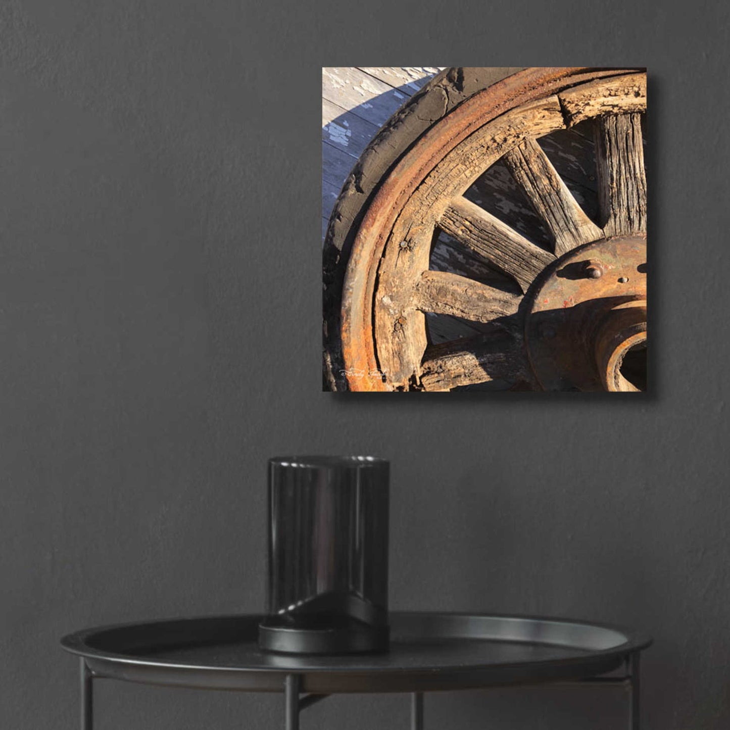 Epic Art 'Old Wheel I' by Cindy Jacobs, Acrylic Glass Wall Art,12x12
