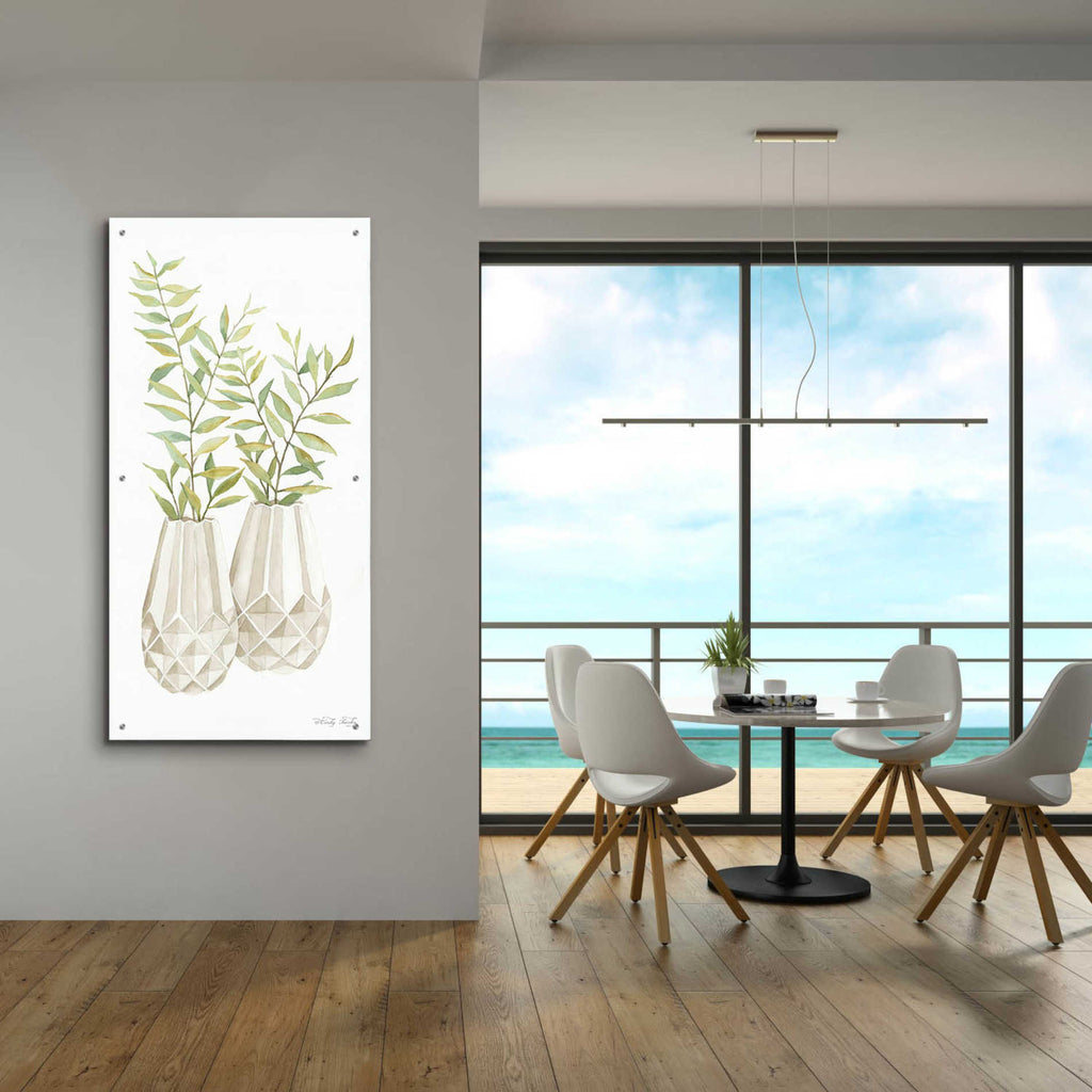 Epic Art 'Geometric Vase I' by Cindy Jacobs, Acrylic Glass Wall Art,24x48