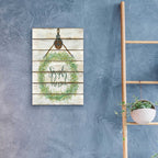 Epic Art 'Simply Blessed Wreath on Wood Panels' by Cindy Jacobs, Acrylic Glass Wall Art,16x24