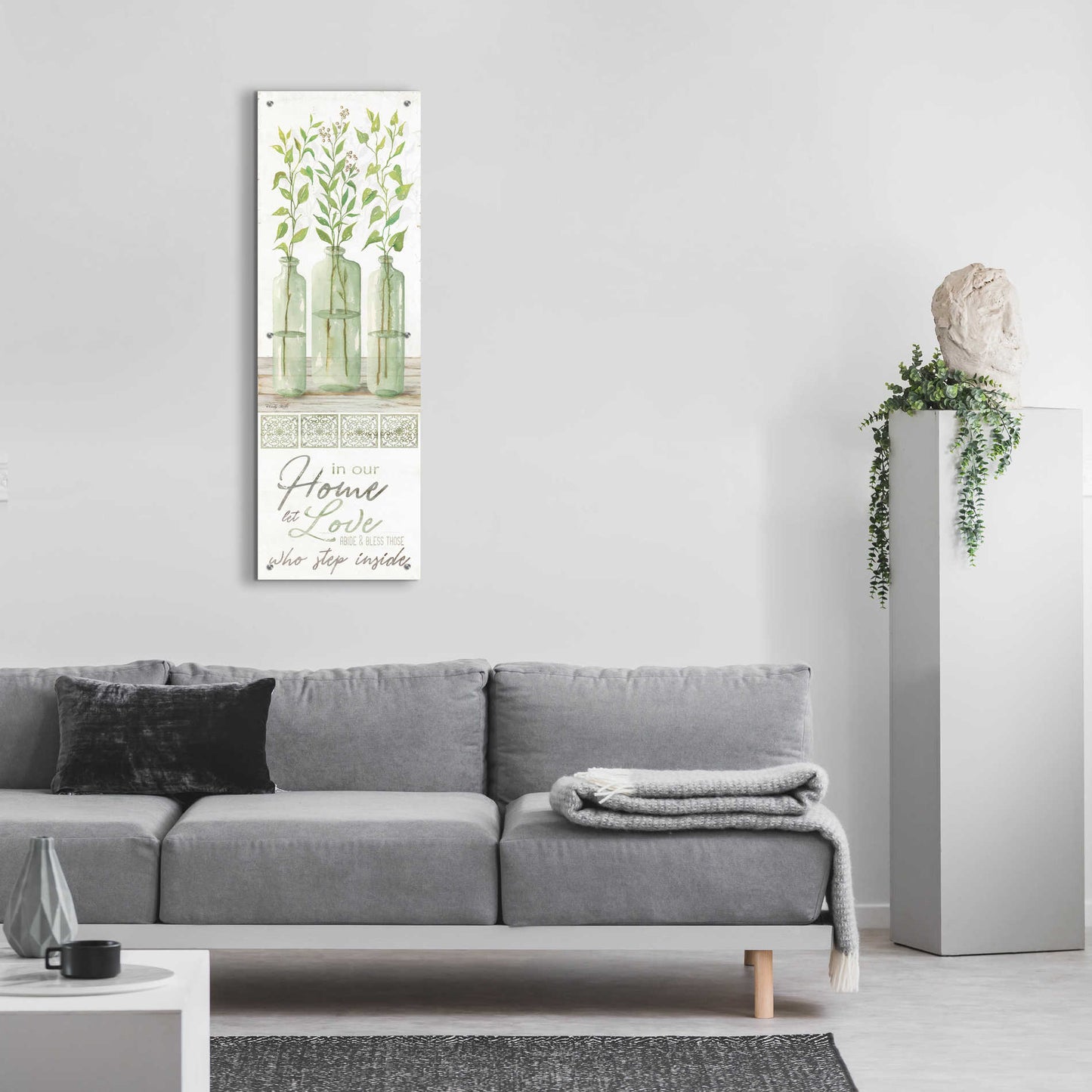 Epic Art 'In Our Home' by Cindy Jacobs, Acrylic Glass Wall Art,16x48