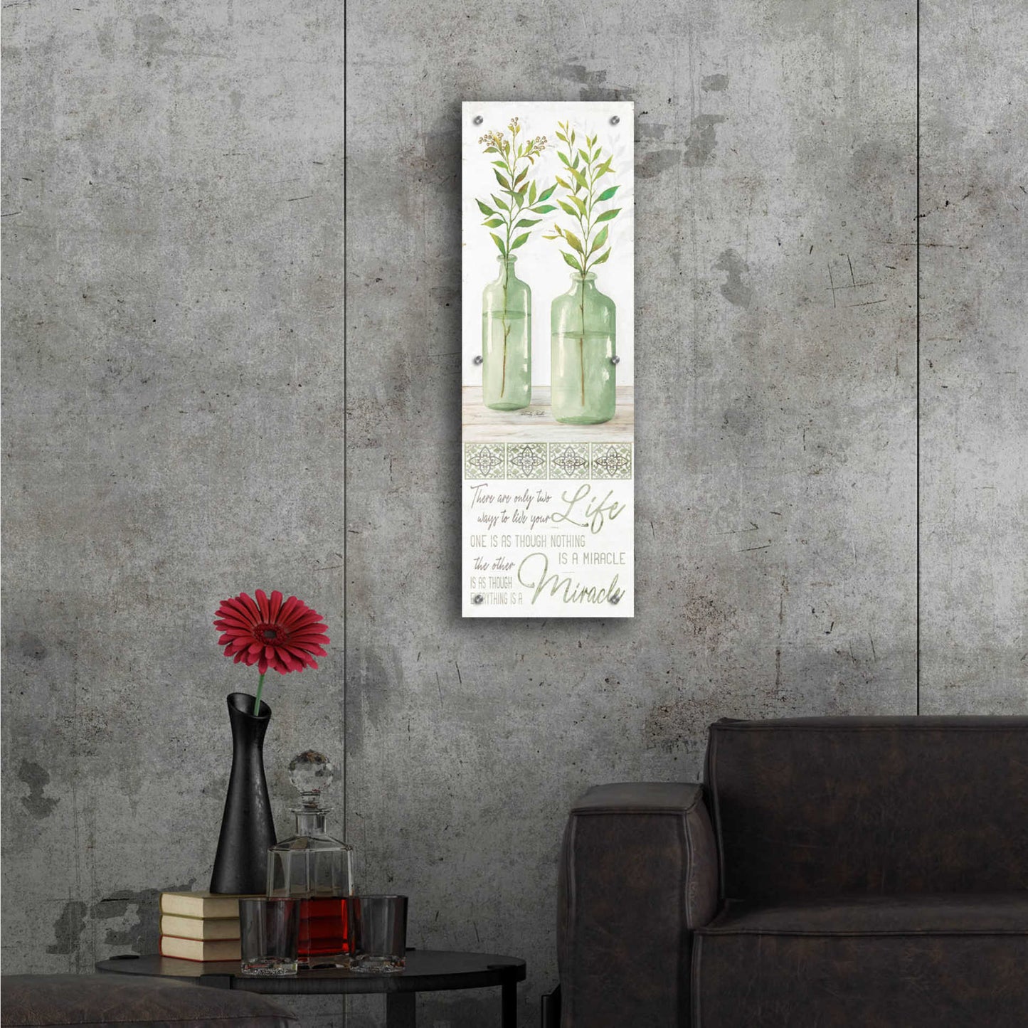 Epic Art 'Live Your Life' by Cindy Jacobs, Acrylic Glass Wall Art,12x36