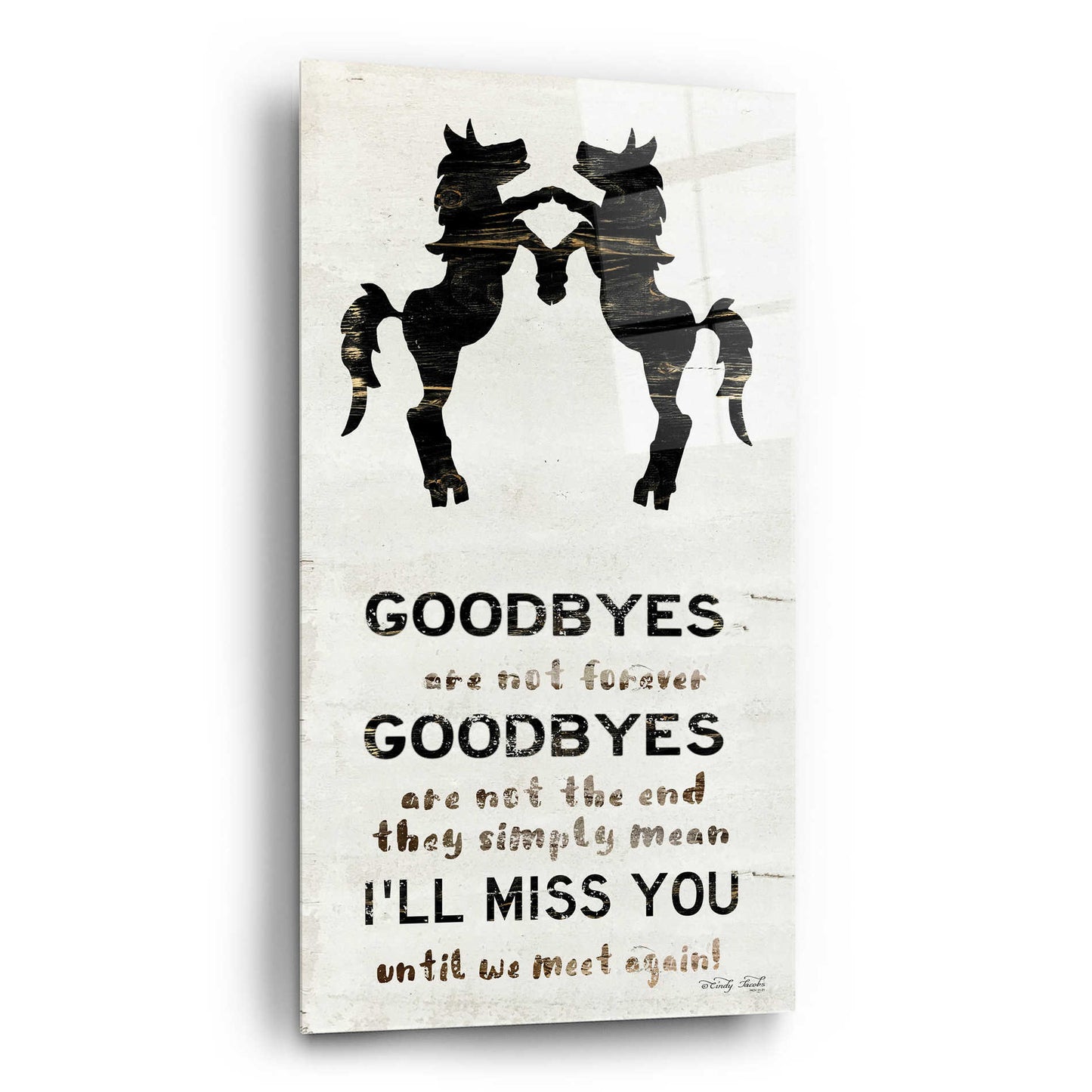 Epic Art 'I'll Miss You' by Cindy Jacobs, Acrylic Glass Wall Art,12x24