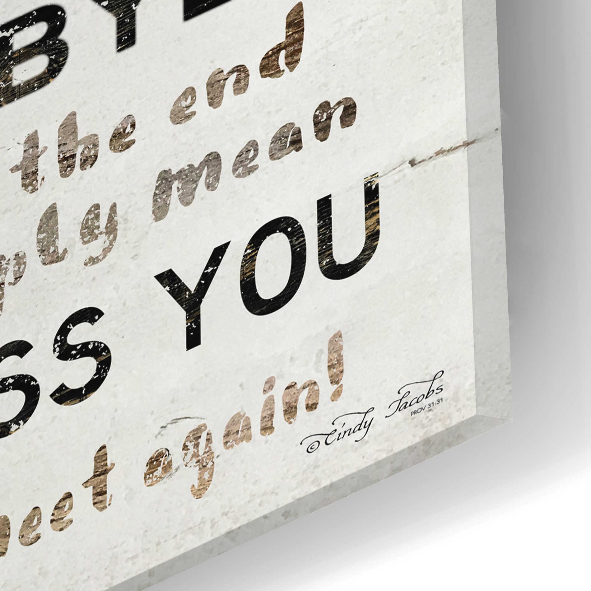 Epic Art 'I'll Miss You' by Cindy Jacobs, Acrylic Glass Wall Art,12x24