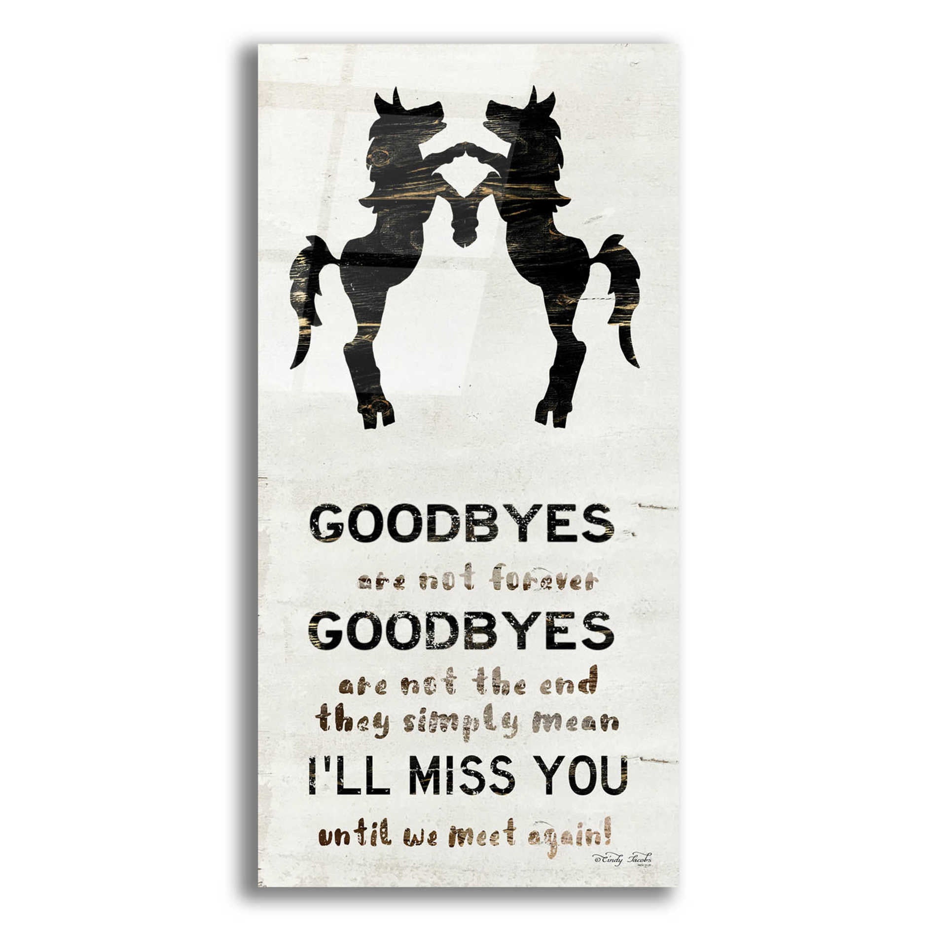 Epic Art 'I'll Miss You' by Cindy Jacobs, Acrylic Glass Wall Art,12x24