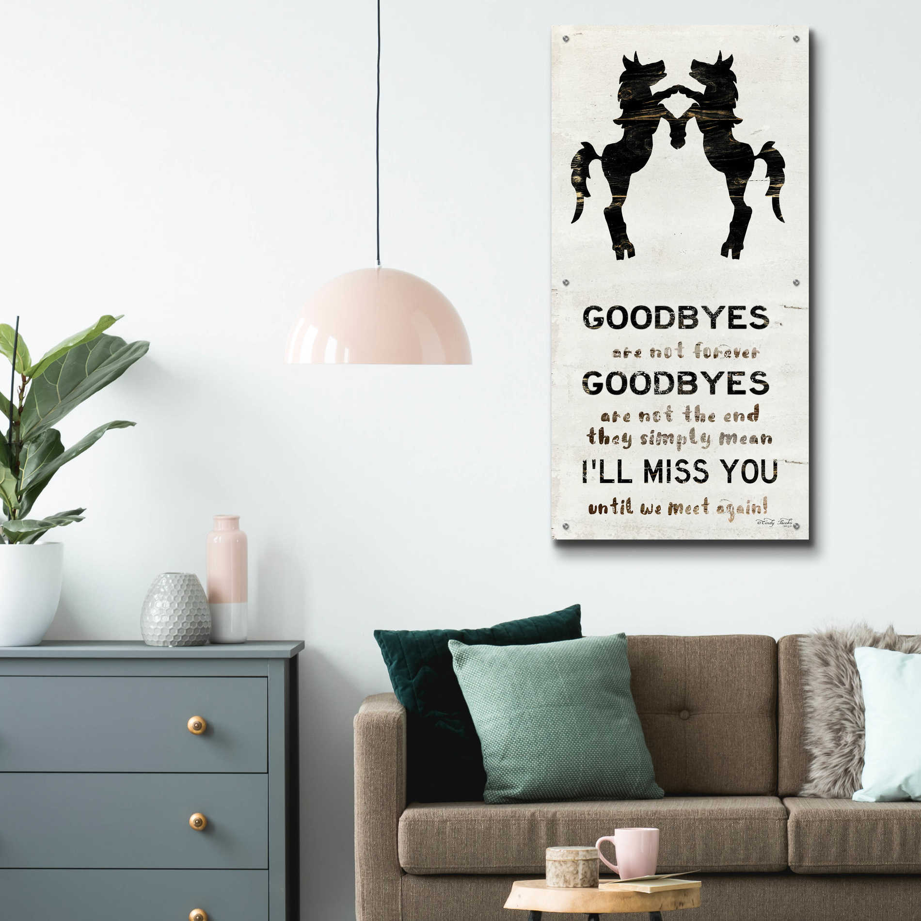 Epic Art 'I'll Miss You' by Cindy Jacobs, Acrylic Glass Wall Art,24x48