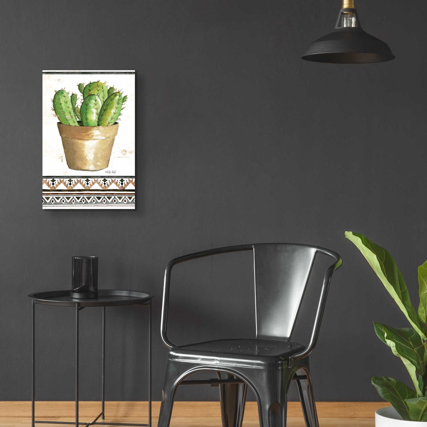 Epic Art 'Happy Cactus' by Cindy Jacobs, Acrylic Glass Wall Art,16x24