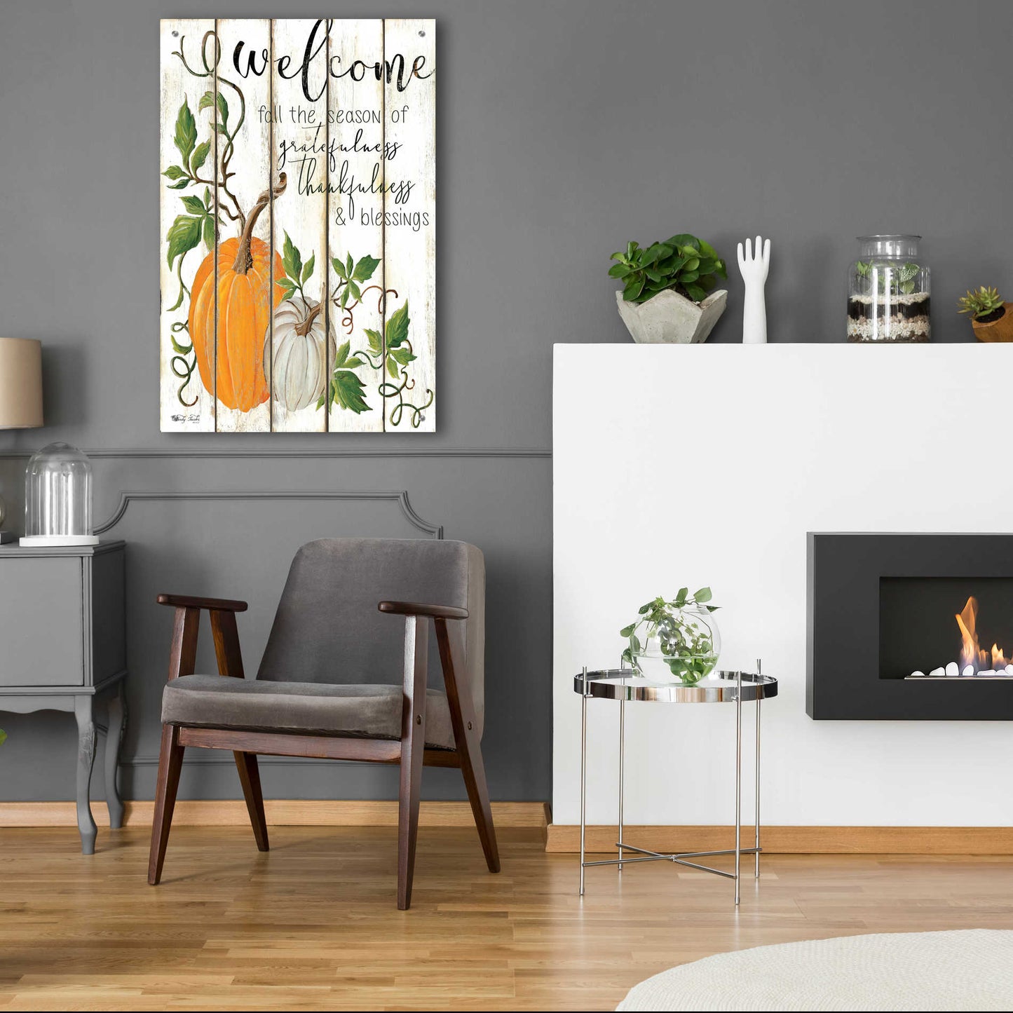 Epic Art 'Welcome Fall' by Cindy Jacobs, Acrylic Glass Wall Art,24x36