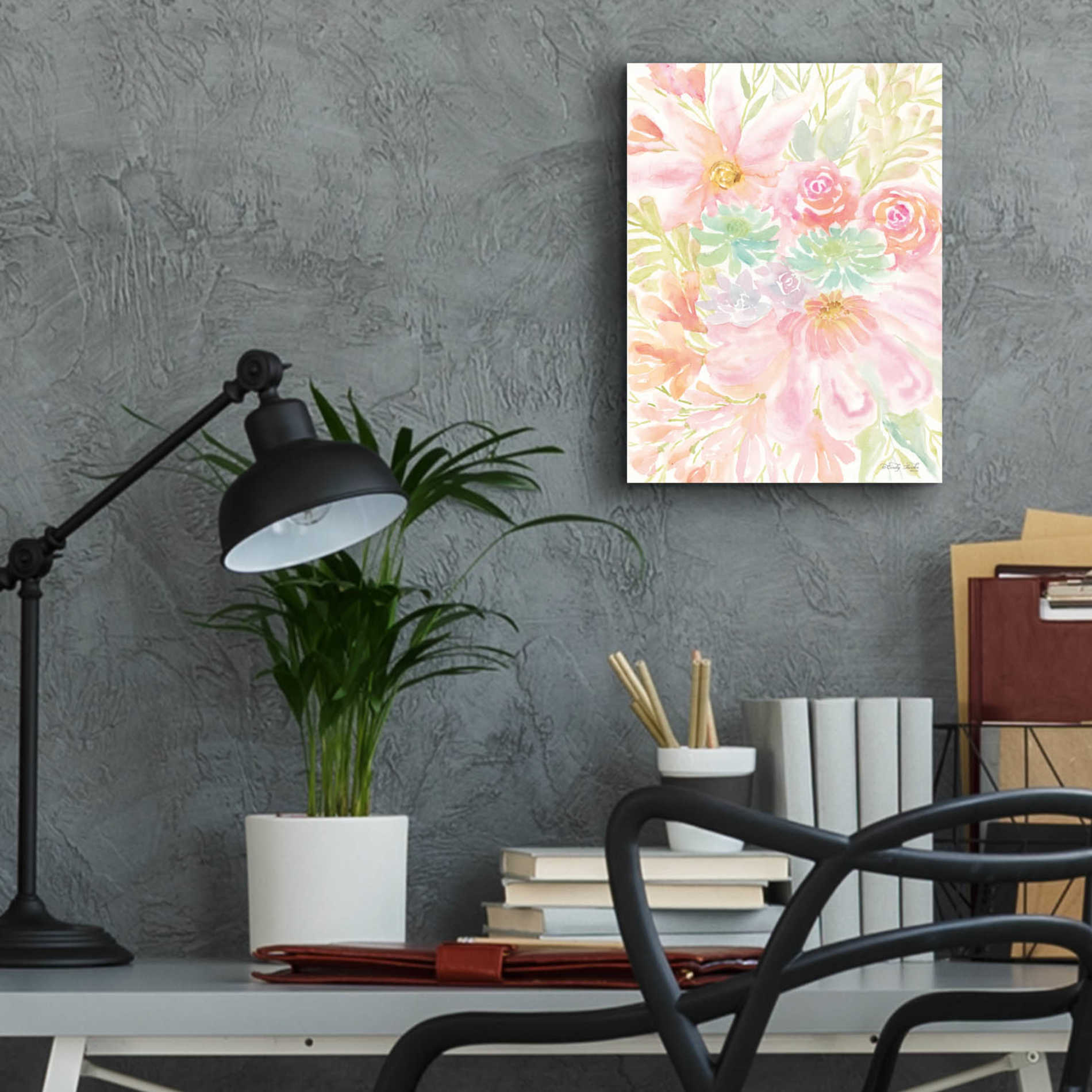 Epic Art 'Mixed Floral Blooms III' by Cindy Jacobs, Acrylic Glass Wall Art,12x16