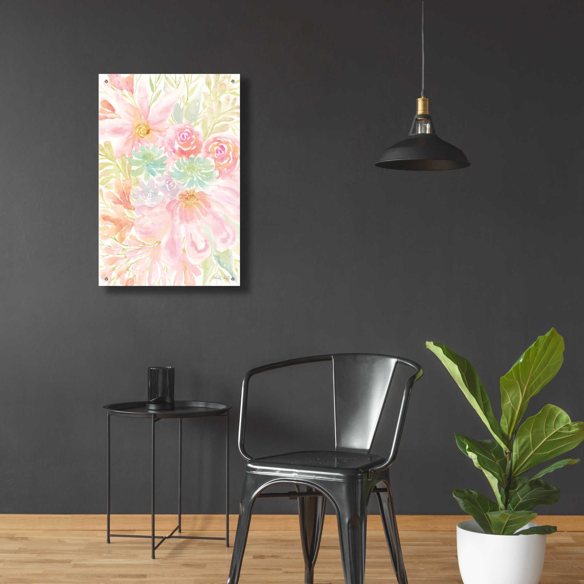 Epic Art 'Mixed Floral Blooms III' by Cindy Jacobs, Acrylic Glass Wall Art,24x36