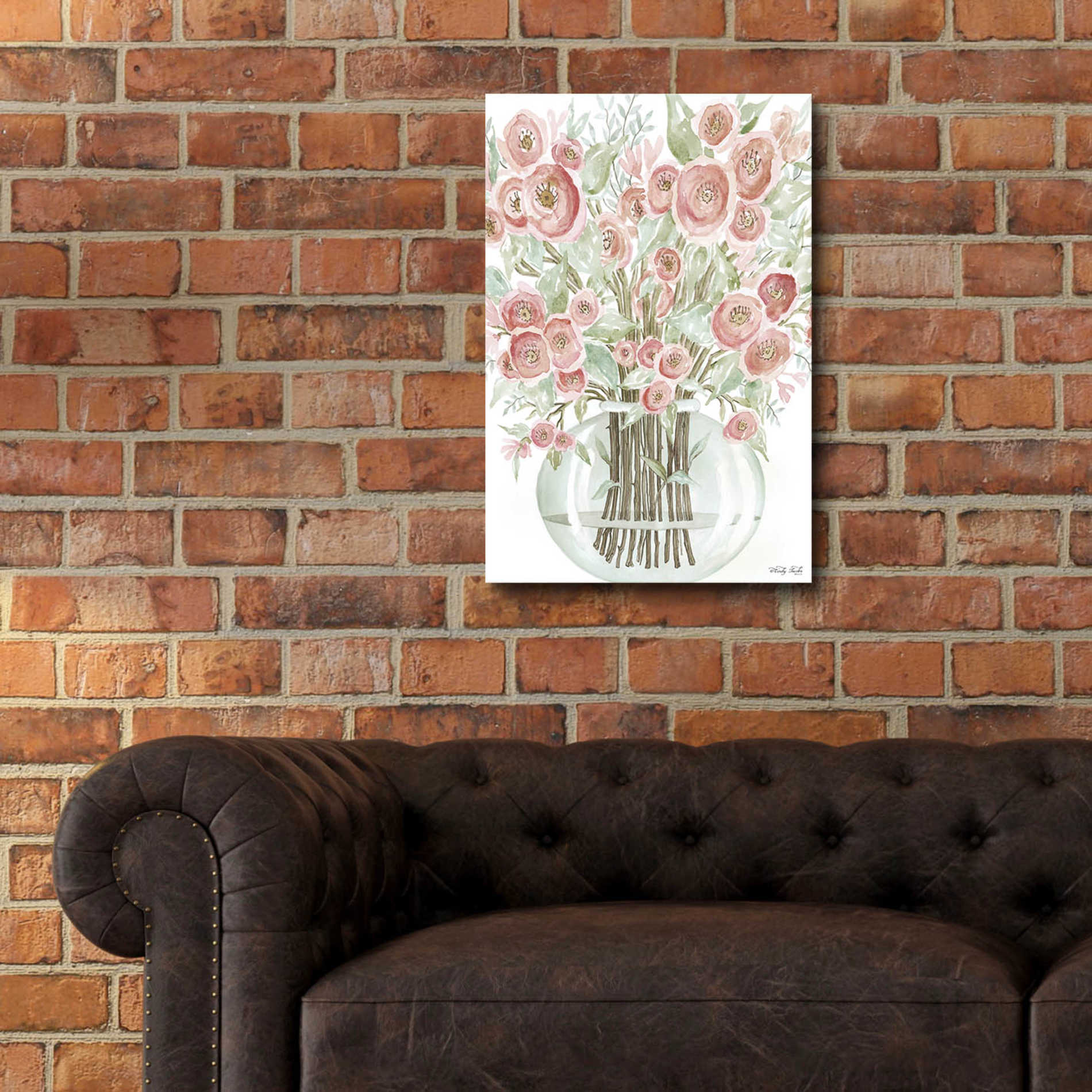 Epic Art 'Blush Roses' by Cindy Jacobs, Acrylic Glass Wall Art,16x24