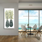 Epic Art 'Mud Cloth Vase I' by Cindy Jacobs, Acrylic Glass Wall Art,24x48