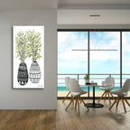Epic Art 'Mud Cloth Vase III' by Cindy Jacobs, Acrylic Glass Wall Art,24x48