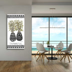 Epic Art 'Thankful Mud Cloth Vase' by Cindy Jacobs, Acrylic Glass Wall Art,24x48