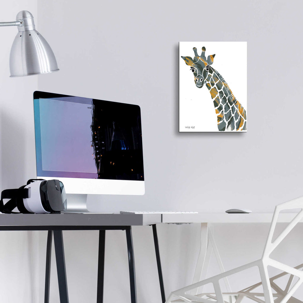 Epic Art 'Bright Giraffe II' by Cindy Jacobs, Acrylic Glass Wall Art,12x16