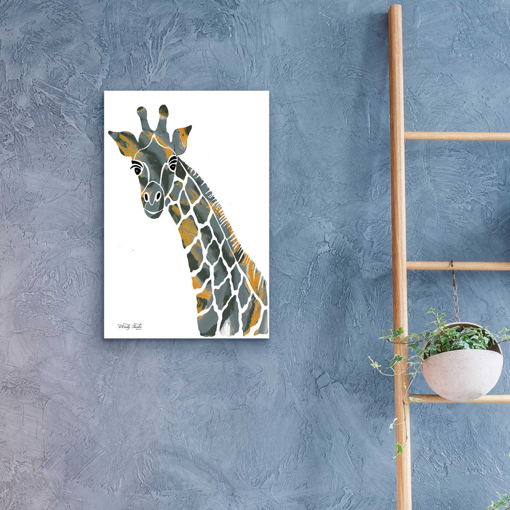 Epic Art 'Bright Giraffe II' by Cindy Jacobs, Acrylic Glass Wall Art,16x24
