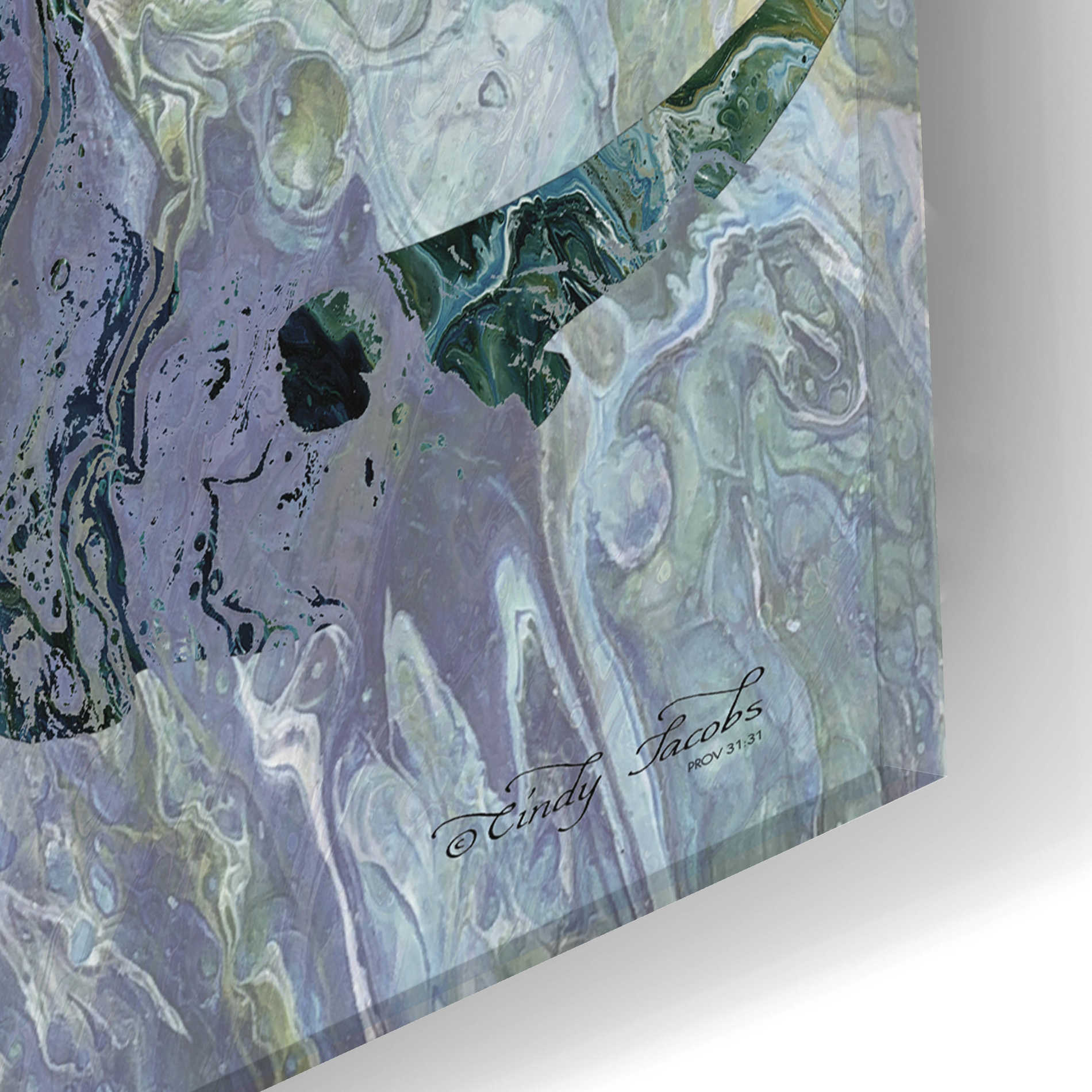 Epic Art 'Mermaid' by Cindy Jacobs, Acrylic Glass Wall Art,12x24