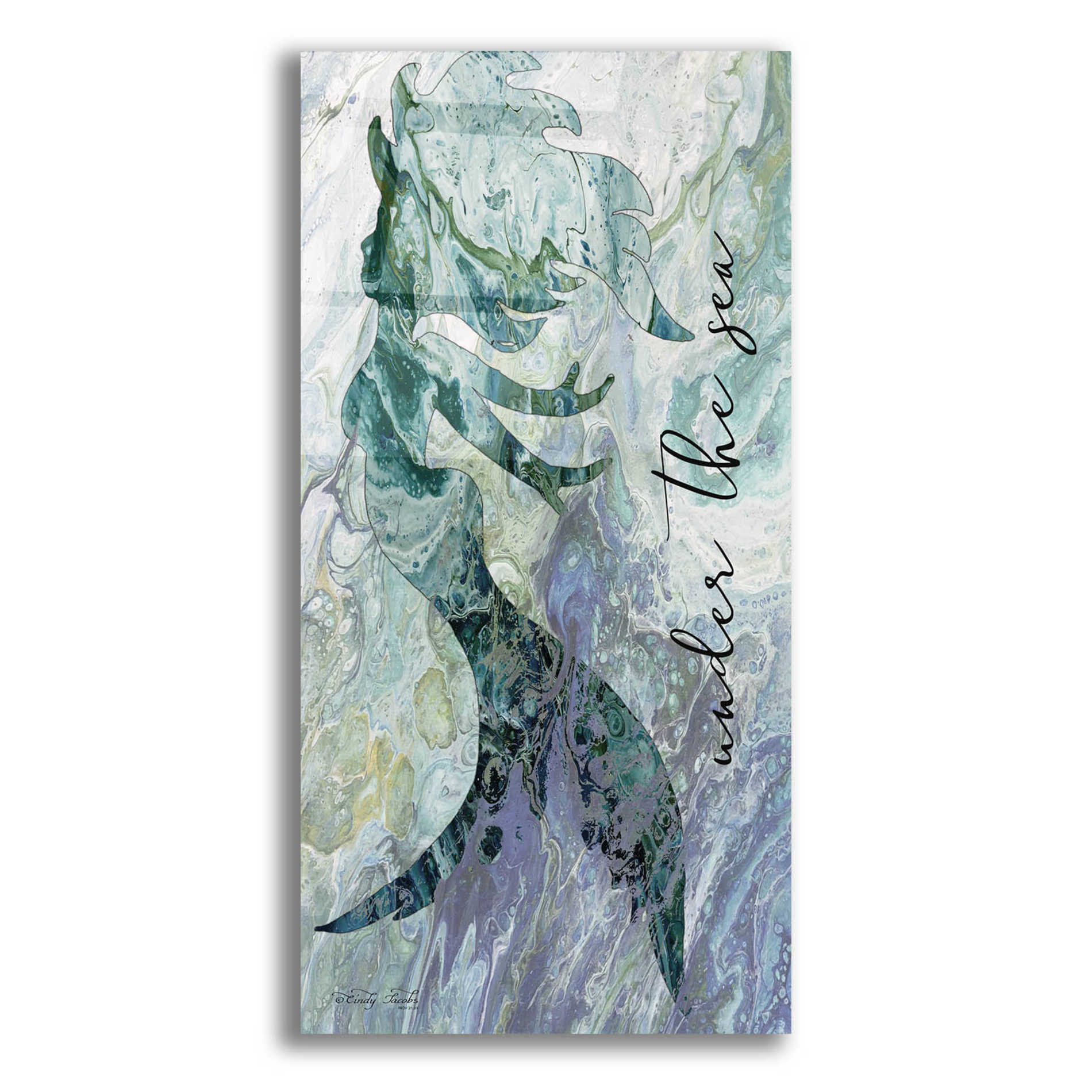 Epic Art 'Mermaid Under the Sea' by Cindy Jacobs, Acrylic Glass Wall Art,2-1