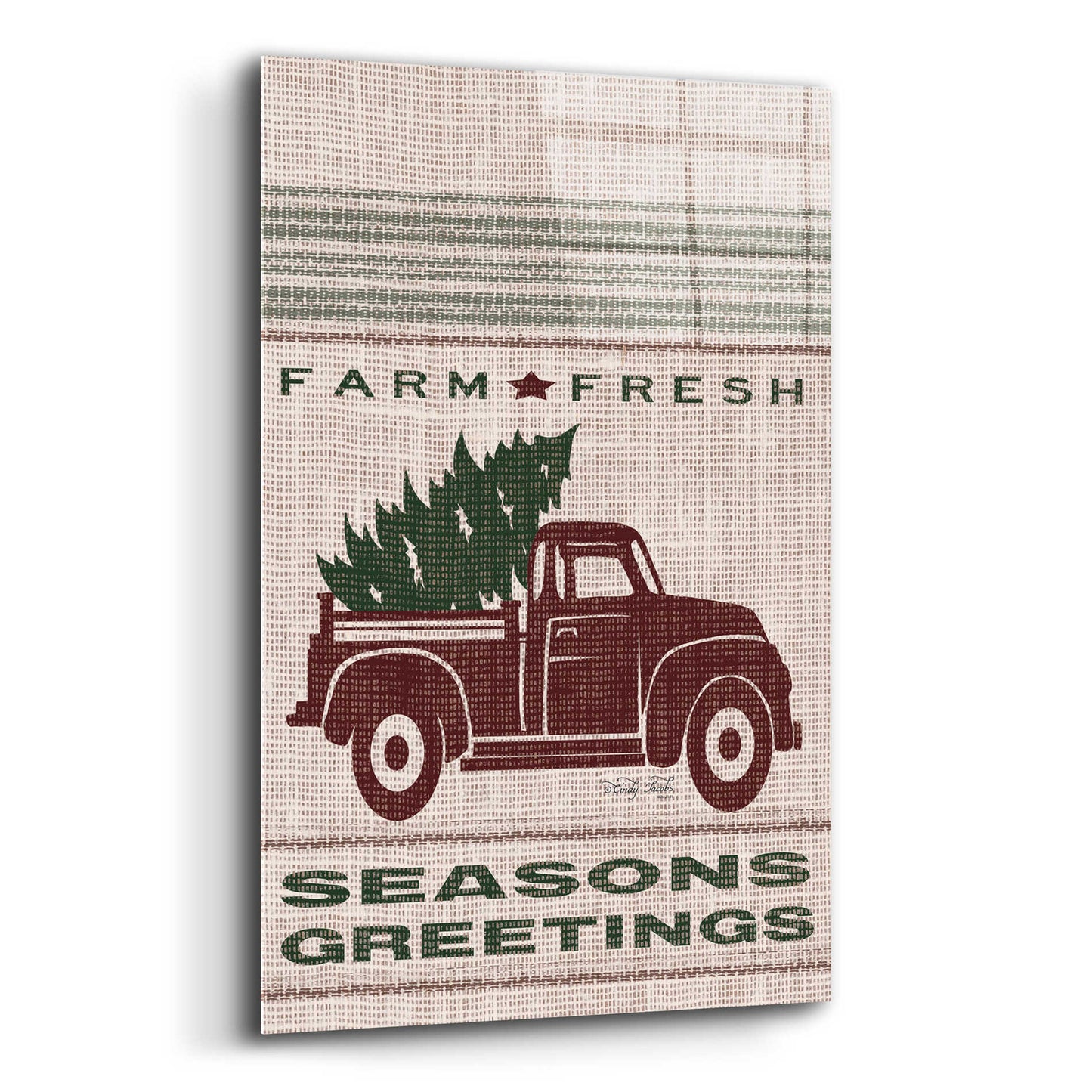 Epic Art 'Farm Fresh Seasons Greetings' by Cindy Jacobs, Acrylic Glass Wall Art,12x16