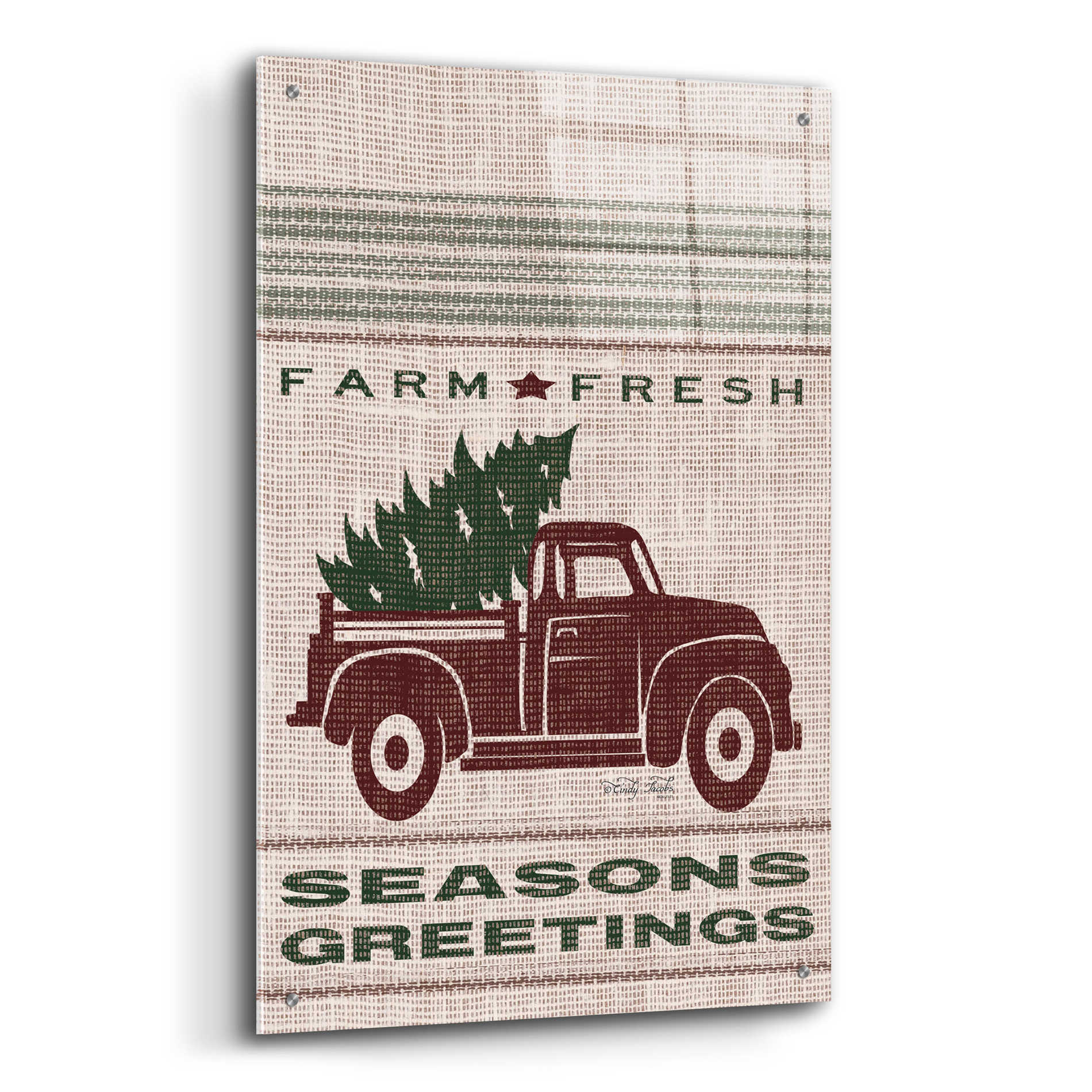 Epic Art 'Farm Fresh Seasons Greetings' by Cindy Jacobs, Acrylic Glass Wall Art,24x36