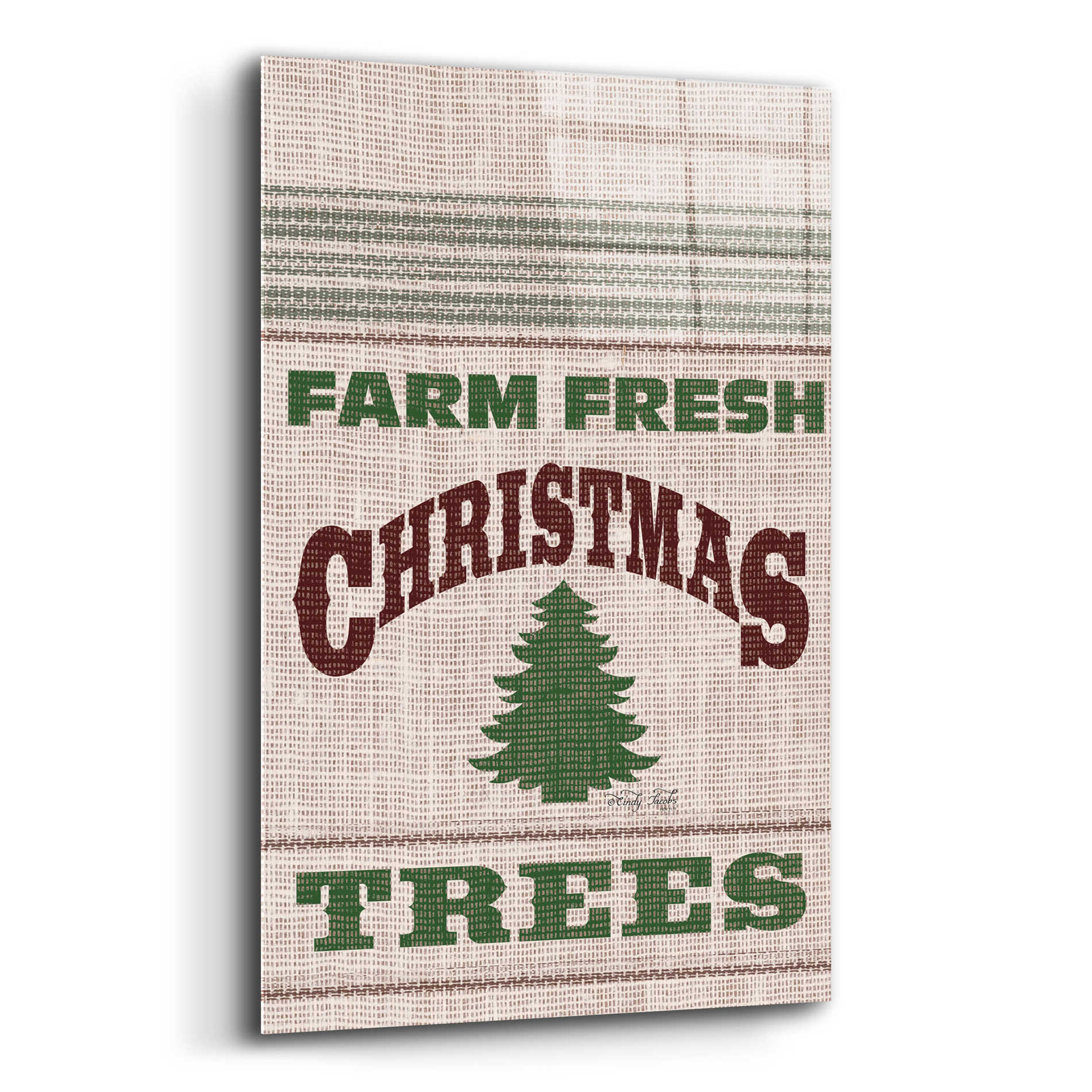 Epic Art 'Farm Fresh Christmas Trees' by Cindy Jacobs, Acrylic Glass Wall Art,12x16