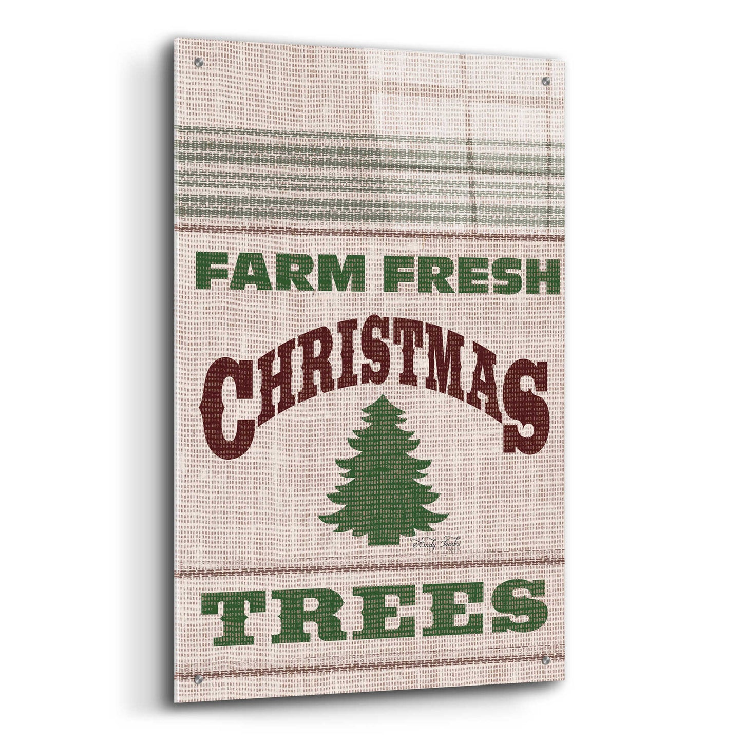 Epic Art 'Farm Fresh Christmas Trees' by Cindy Jacobs, Acrylic Glass Wall Art,24x36