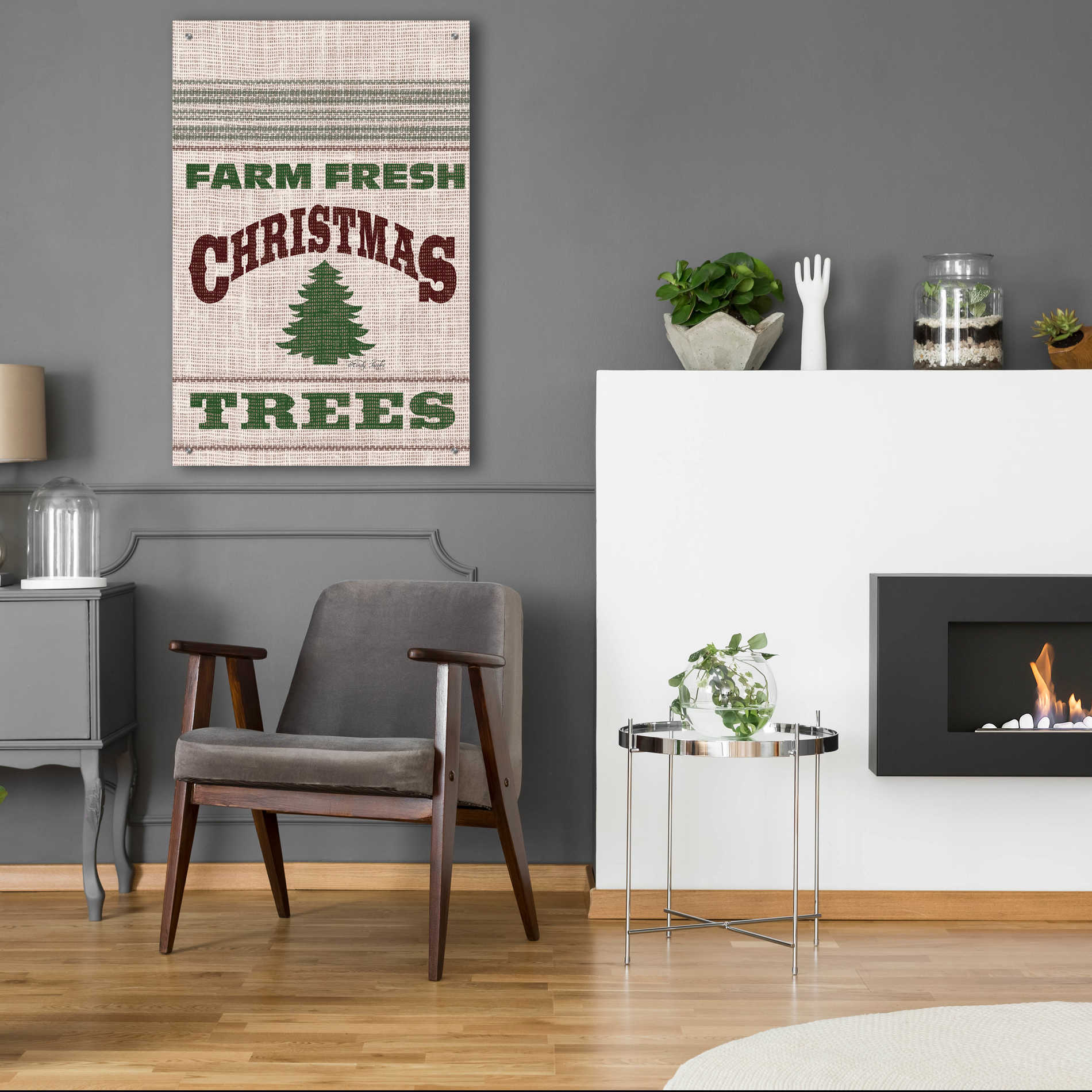 Epic Art 'Farm Fresh Christmas Trees' by Cindy Jacobs, Acrylic Glass Wall Art,24x36