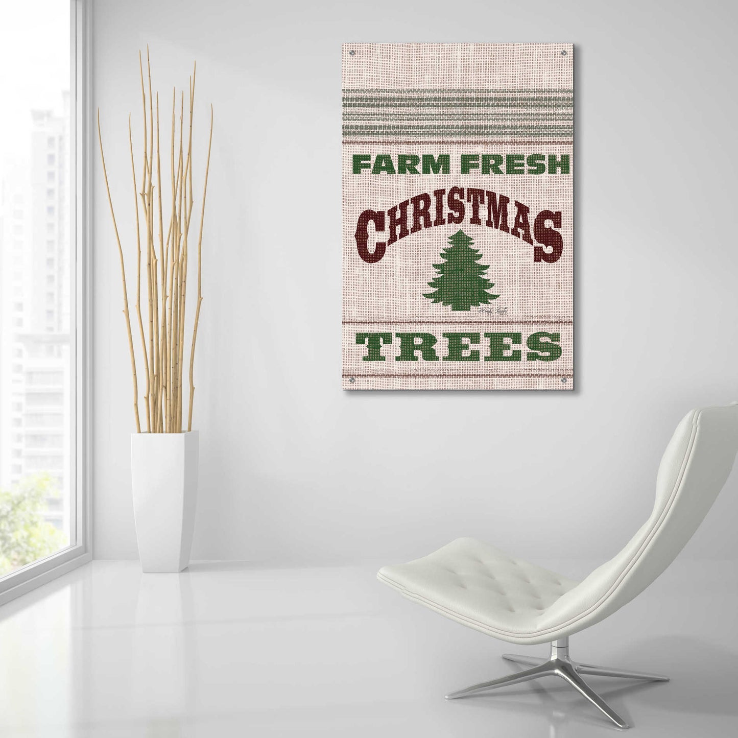 Epic Art 'Farm Fresh Christmas Trees' by Cindy Jacobs, Acrylic Glass Wall Art,24x36