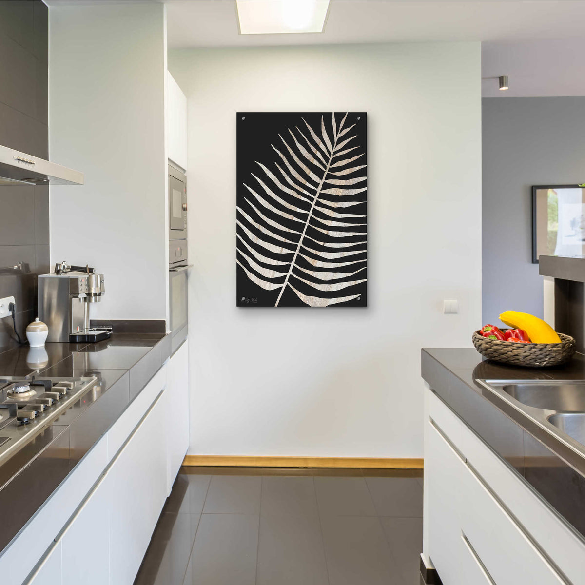 Epic Art 'Palm Frond Wood Grain I' by Cindy Jacobs, Acrylic Glass Wall Art,24x36