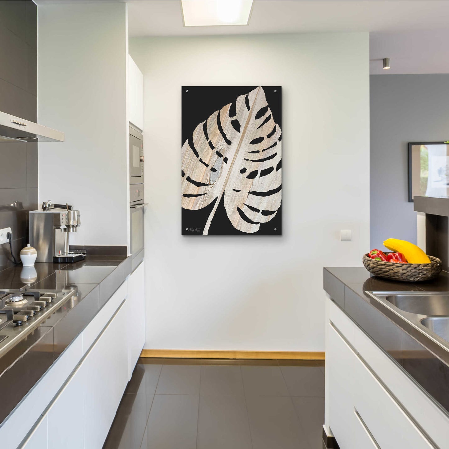 Epic Art 'Palm Frond Wood Grain III' by Cindy Jacobs, Acrylic Glass Wall Art,24x36