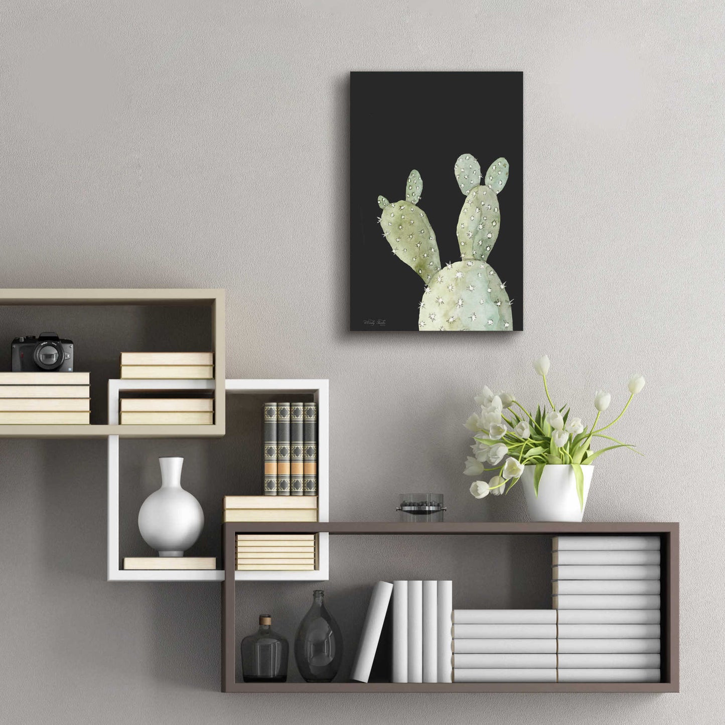 Epic Art 'Happy Cactus III' by Cindy Jacobs, Acrylic Glass Wall Art,16x24