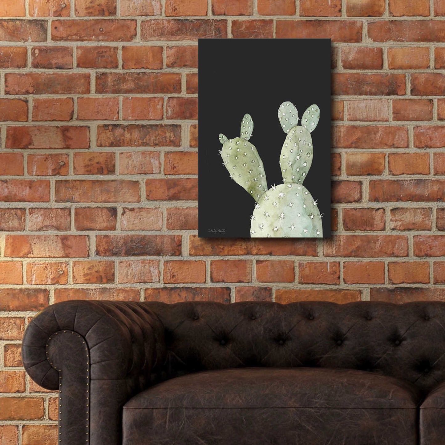 Epic Art 'Happy Cactus III' by Cindy Jacobs, Acrylic Glass Wall Art,16x24