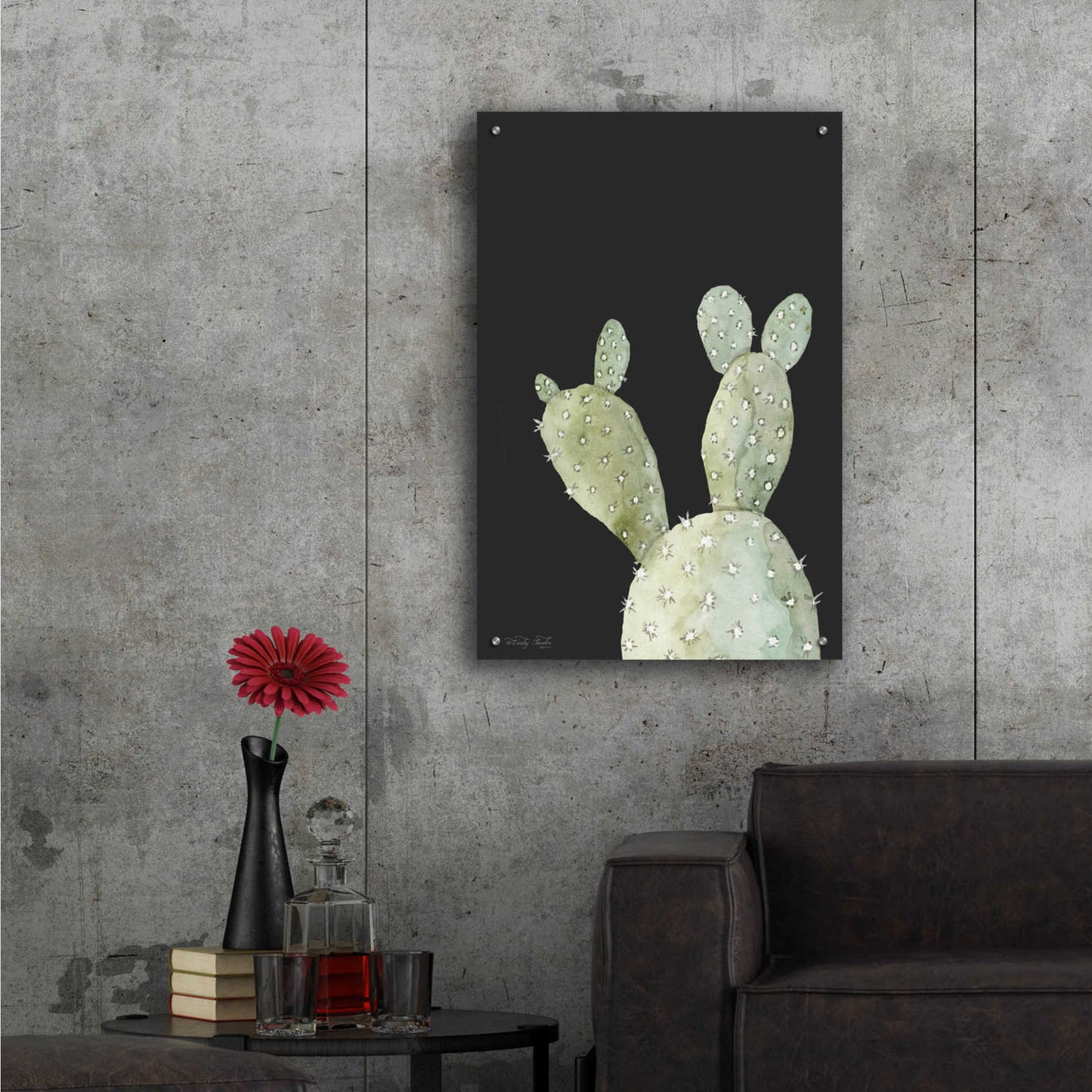 Epic Art 'Happy Cactus III' by Cindy Jacobs, Acrylic Glass Wall Art,24x36