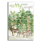 Epic Art 'Merry & Bright Deer' by Cindy Jacobs, Acrylic Glass Wall Art