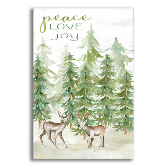 Epic Art 'Peace Love Joy Deer' by Cindy Jacobs, Acrylic Glass Wall Art