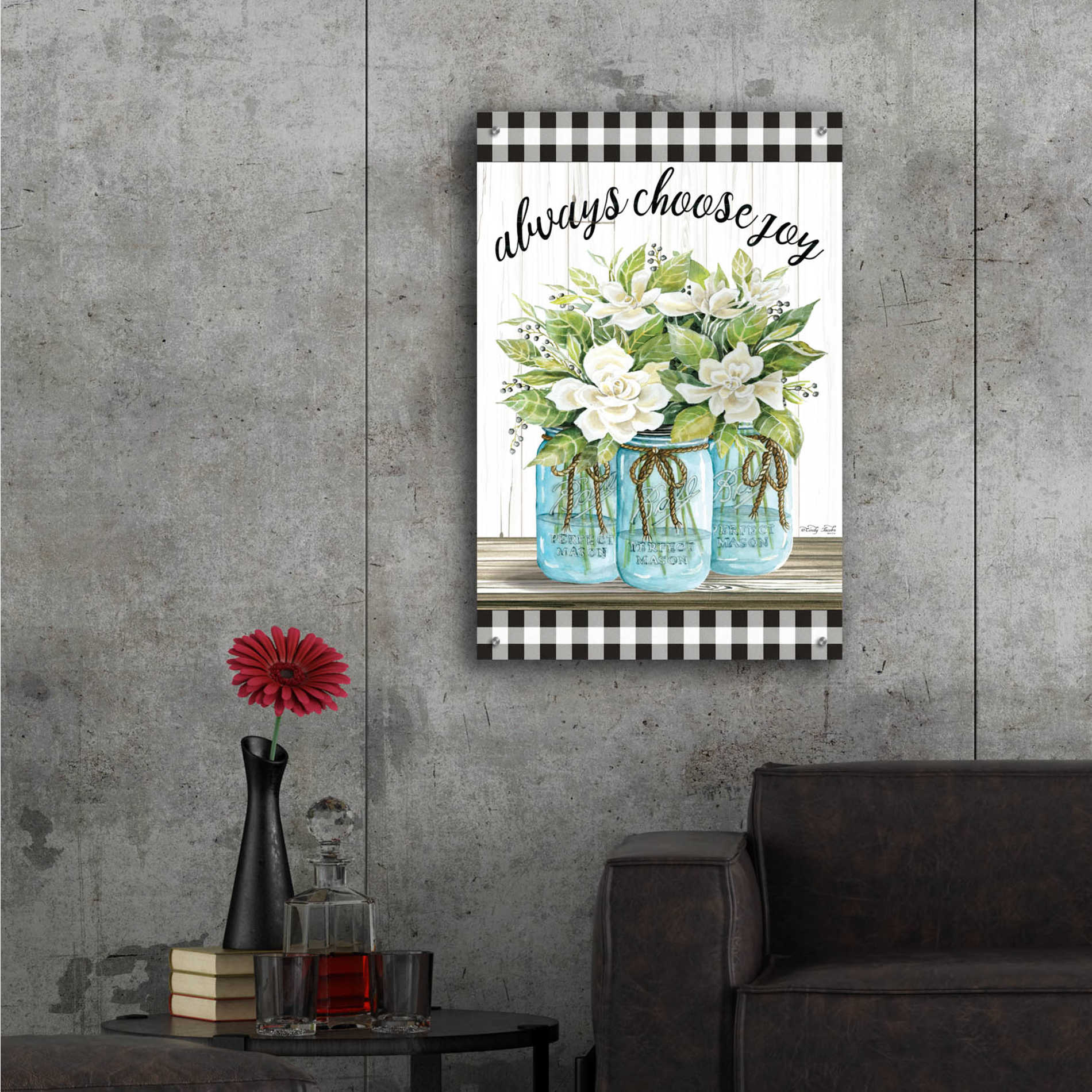 Epic Art 'Always Choose Joy' by Cindy Jacobs, Acrylic Glass Wall Art,24x36