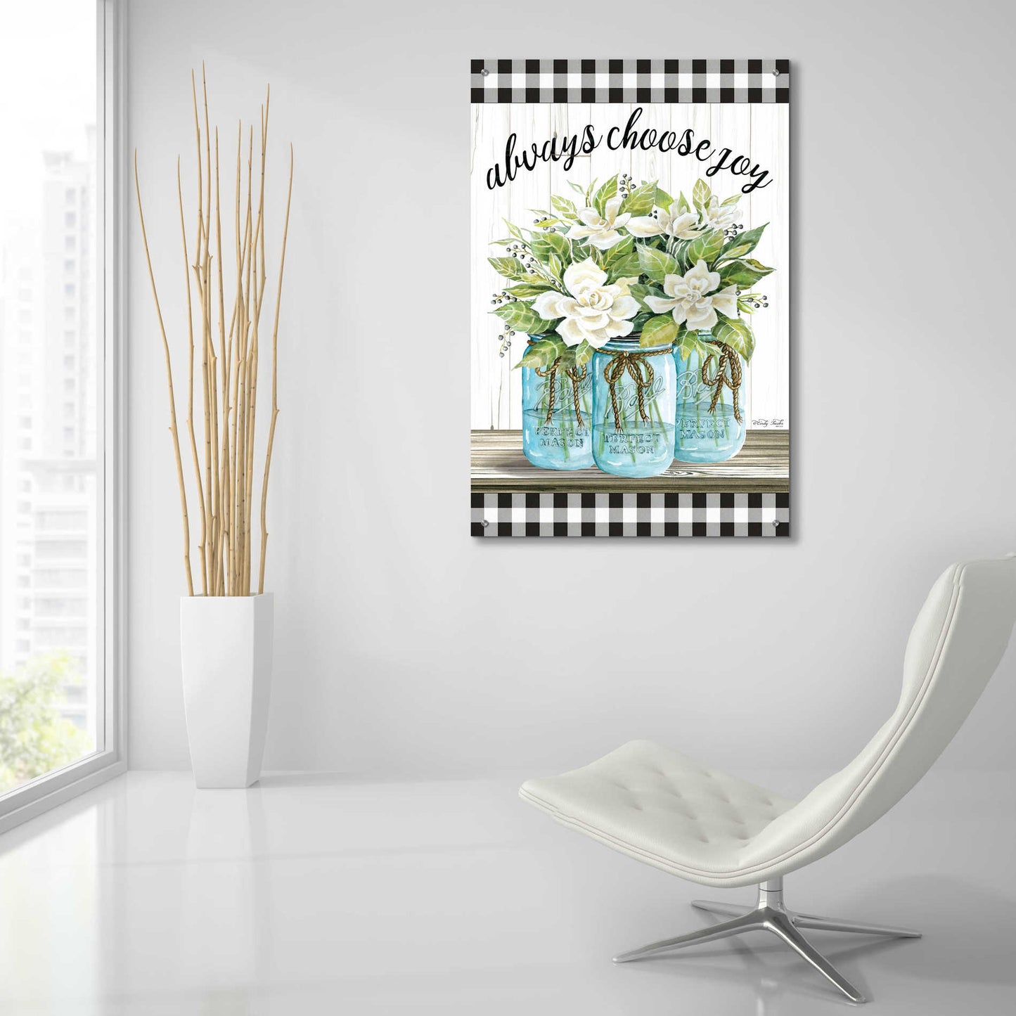 Epic Art 'Always Choose Joy' by Cindy Jacobs, Acrylic Glass Wall Art,24x36