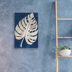 Epic Art 'Monstera Navy' by Cindy Jacobs, Acrylic Glass Wall Art,16x24