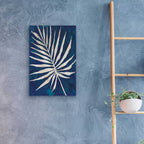Epic Art 'Palm Leaf Navy' by Cindy Jacobs, Acrylic Glass Wall Art,16x24