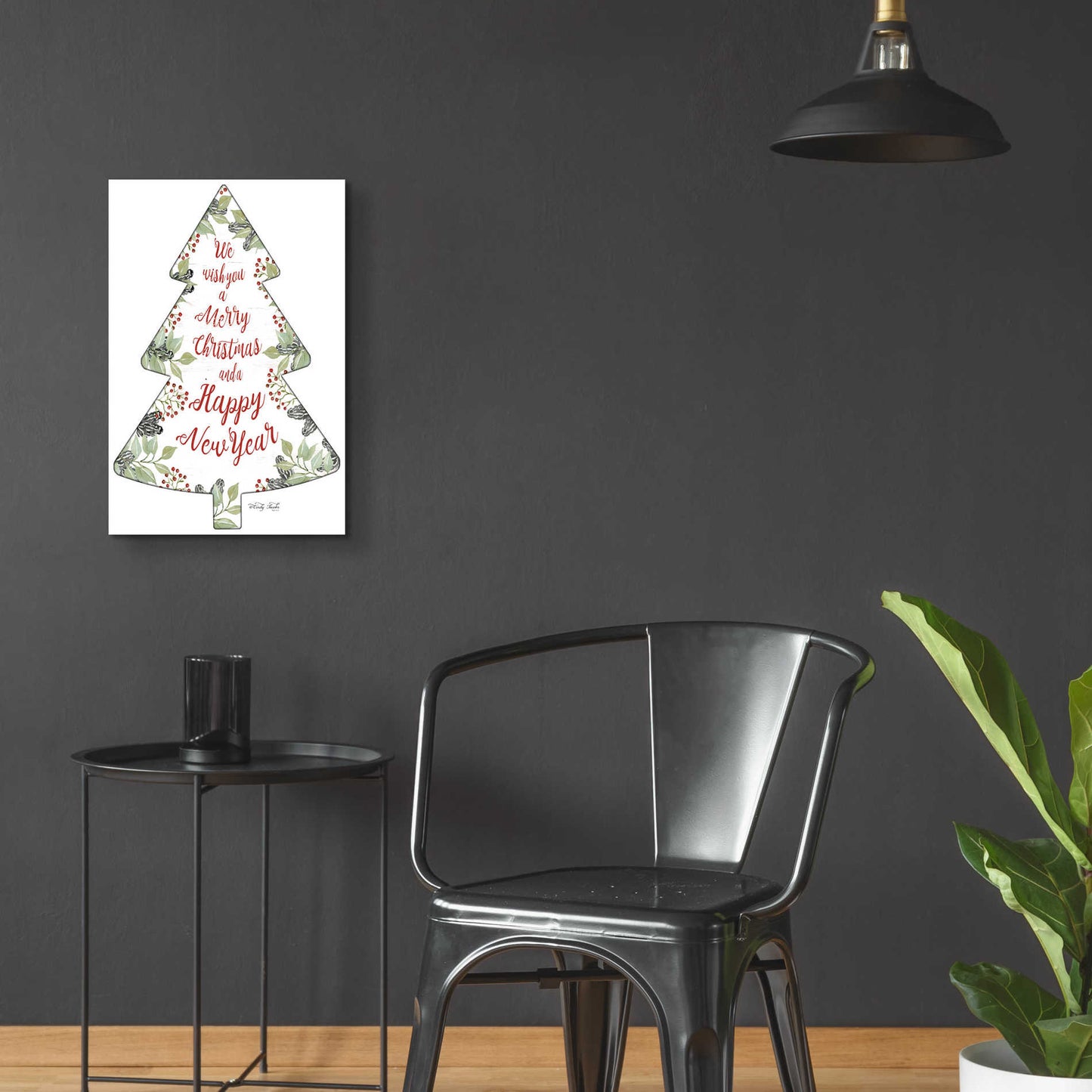 Epic Art 'Merry Christmas Wishes Tree' by Cindy Jacobs, Acrylic Glass Wall Art,16x24