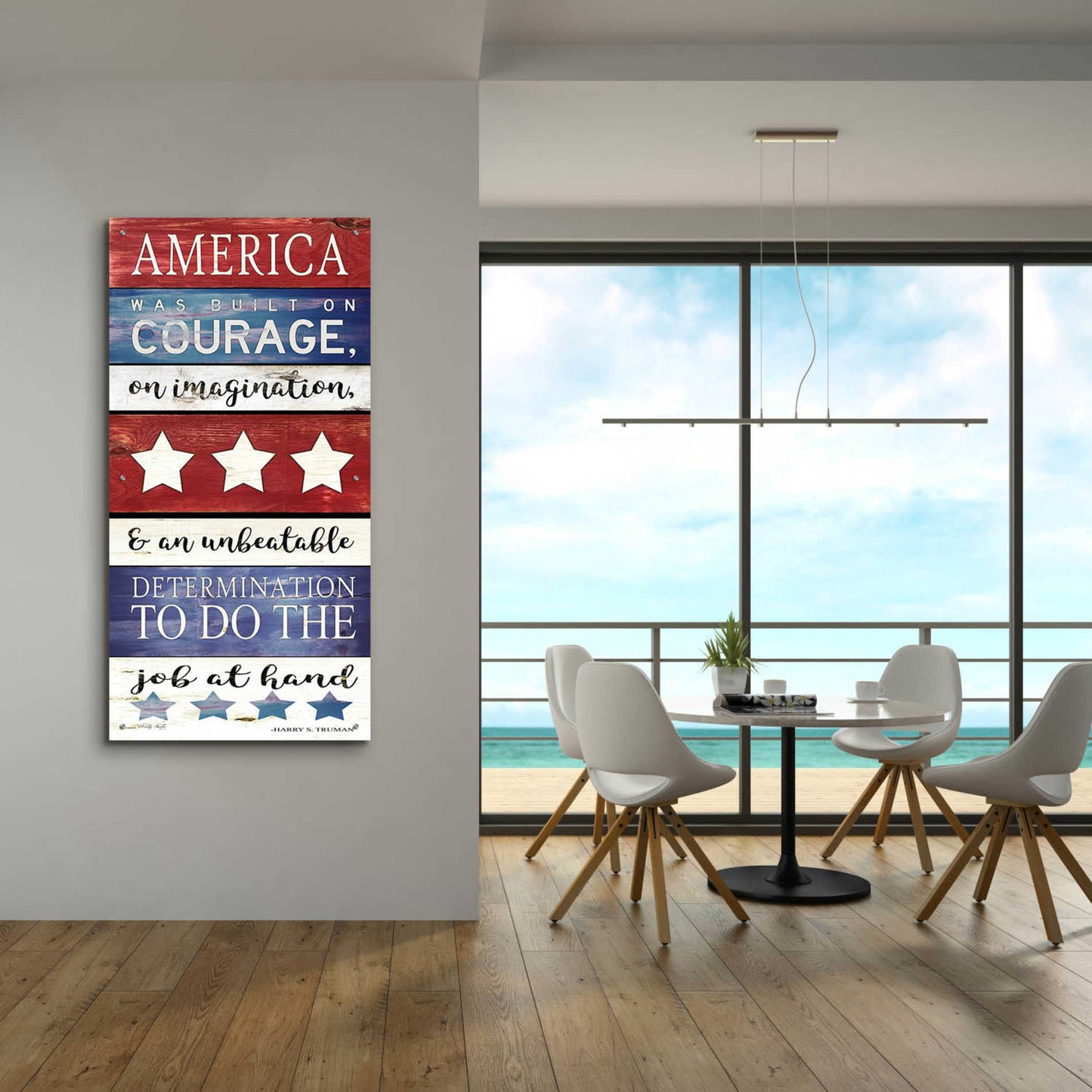 Epic Art 'America Panel' by Cindy Jacobs, Acrylic Glass Wall Art,24x48