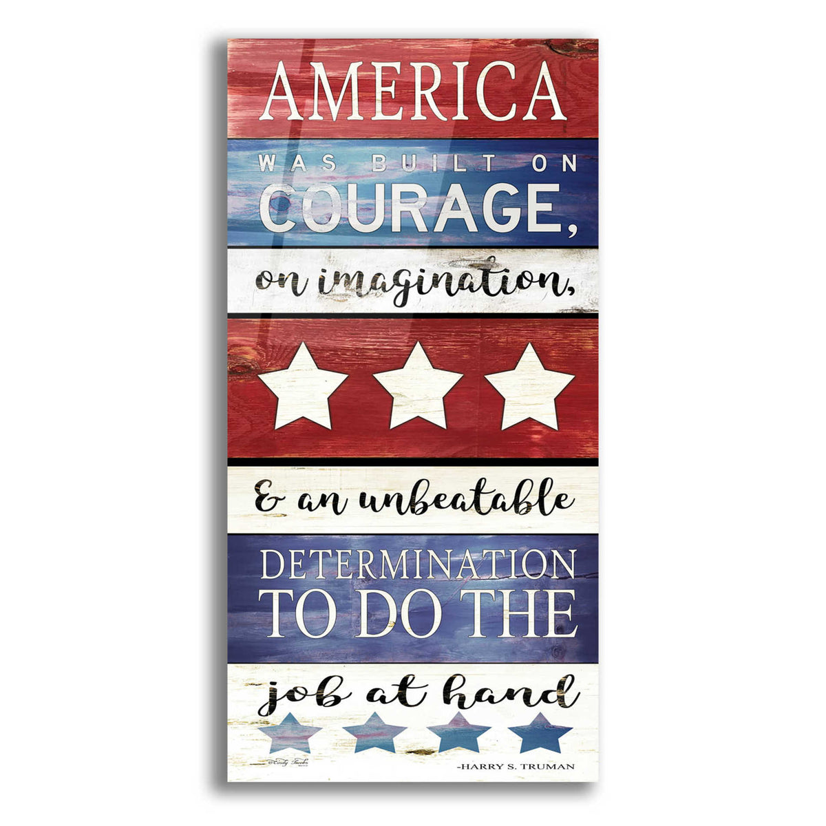 Epic Art 'America Panel' by Cindy Jacobs, Acrylic Glass Wall Art,2-1